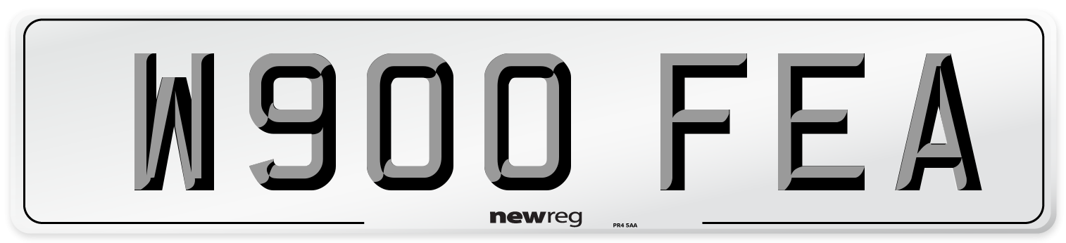 W900 FEA Number Plate from New Reg